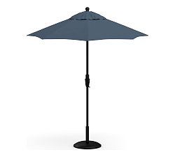 Open Box: 6' Round Outdoor Patio Umbrella with Aluminum Tilt Frame - Sunbrella Sapphire, Black