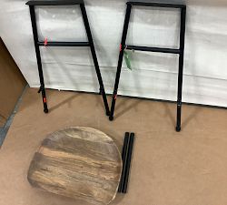 Open Box: Atticus Counter Stool (24") - Light Honey, Black Legs
