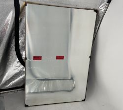 Open Box: Blake Rectangular Pivot Mirror (25" x 37") - Tumbled Brass