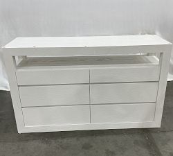 Open Box: Dillon Wood 6-Drawer Dresser - Montauk White