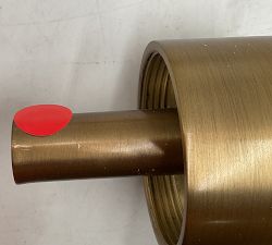 Open Box: Frances Alabaster Double Tube Sconce (22") - Tumbled Brass