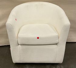 Open Box: Hyde Swivel Chair - Performance Casual Chenille White