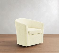 Open Box: Hyde Swivel Chair - Performance Casual Chenille White