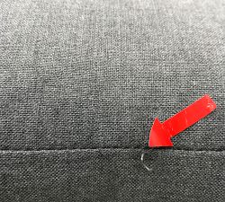 Open Box: Indio Outdoor Furniture Cushion Only, Stantionary/Rocking Lounge Chair -  Premium Performance Slub Weave Zinc