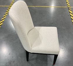 Open Box: Layton Grand Dining Chair - Performance Boucle Oatmeal, Blackened Oak