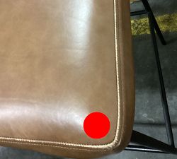 Open Box: Maison Leather Bar Stool (30") - Signature Maple, Antique Bronze Leg