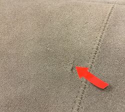 Open Box: Pieced Suede Pouf (18" x 18" x 14"H) - Camel