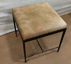Open Box: Sedona Accent Stool (18.5"H) - Natural Hide Blonde, Antique Brown