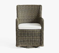 Open Box: Prescott Swivel Outdoor Dining Armchair - Gray