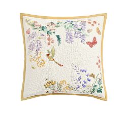 Open Box: Spring Meadow Quilted Sham, Euro - White Multi