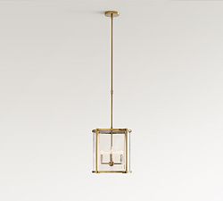 Blaine Ribbed Glass Round Indoor/Outdoor Pendant (14")