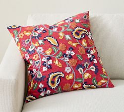 Camellia Embroidered Pillow Cover