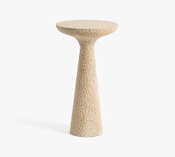 Carved Round Accent Table (13")