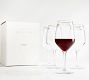 Etched Gold Rim Wine Glasses - Set of 4