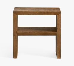 Reclaimed Parquet Rectangular Side Table (14")