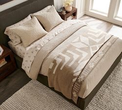 Cross Stitch Velvet Quilted Sham