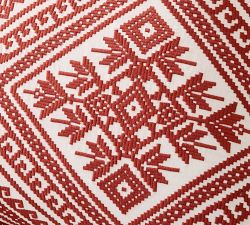 Fair Isle Embroidered Pillow Cover