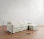 York Square Arm Deep Seat Slipcovered Chaise Sectional (84"&ndash;115")
