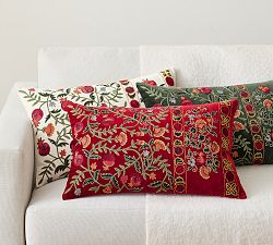 Arabella Embroidered Lumbar Pillow Cover