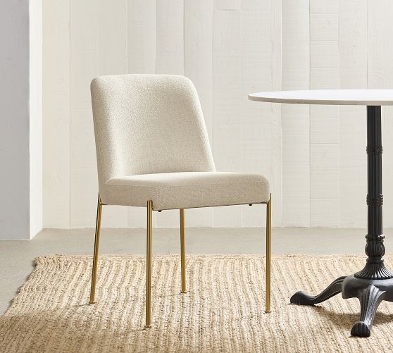 Layton Upholstered Metal Dining Chair by Pottery Barn