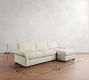PB Comfort Modern Roll Arm Chaise Sleeper Sectional (112")