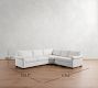 York Roll Arm 3-Piece L-Shaped Wedge Sleeper Sectional (119")