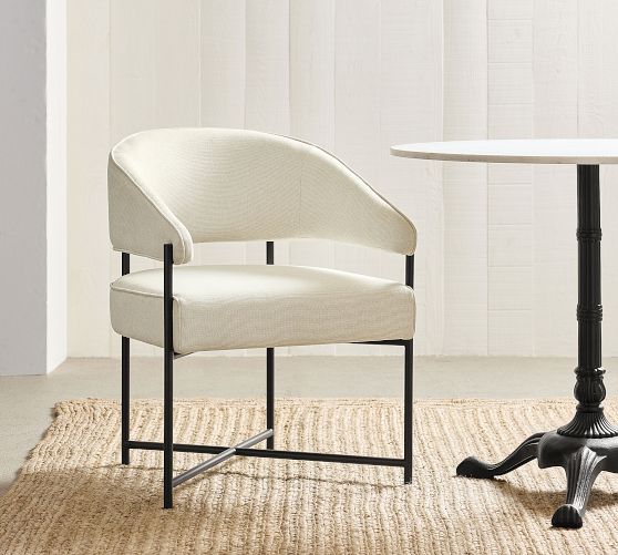 Baldwin Upholstered Metal Dining Chair by Pottery Barn