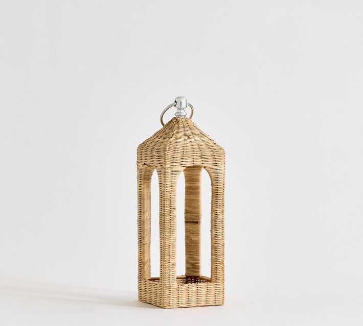 Caleb Rattan Lantern | Pottery Barn