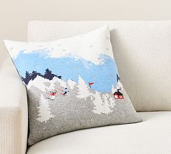 Ski Knitted Pillow Cover