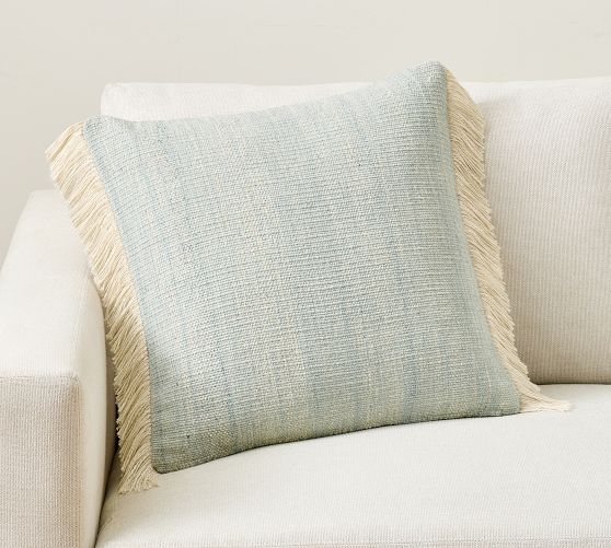 Textured Fringe Pillow Cover