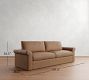 Westwood Roll Arm Leather Sofa (71"-131")