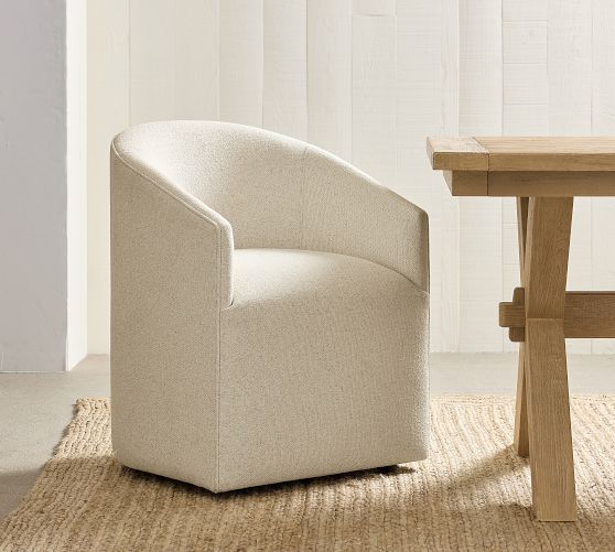 Baldwin Upholstered Barrel Back Dining Chair by Pottery Barn