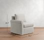 Build Your Own Cameron Modern Roll Arm Slipcovered Sectional