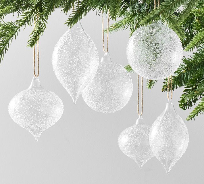 Clear Speckled Ornament Box - Set of 6 | Pottery Barn