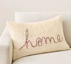 Home Plaid Back Knotted Lumbar Pillow Cover
