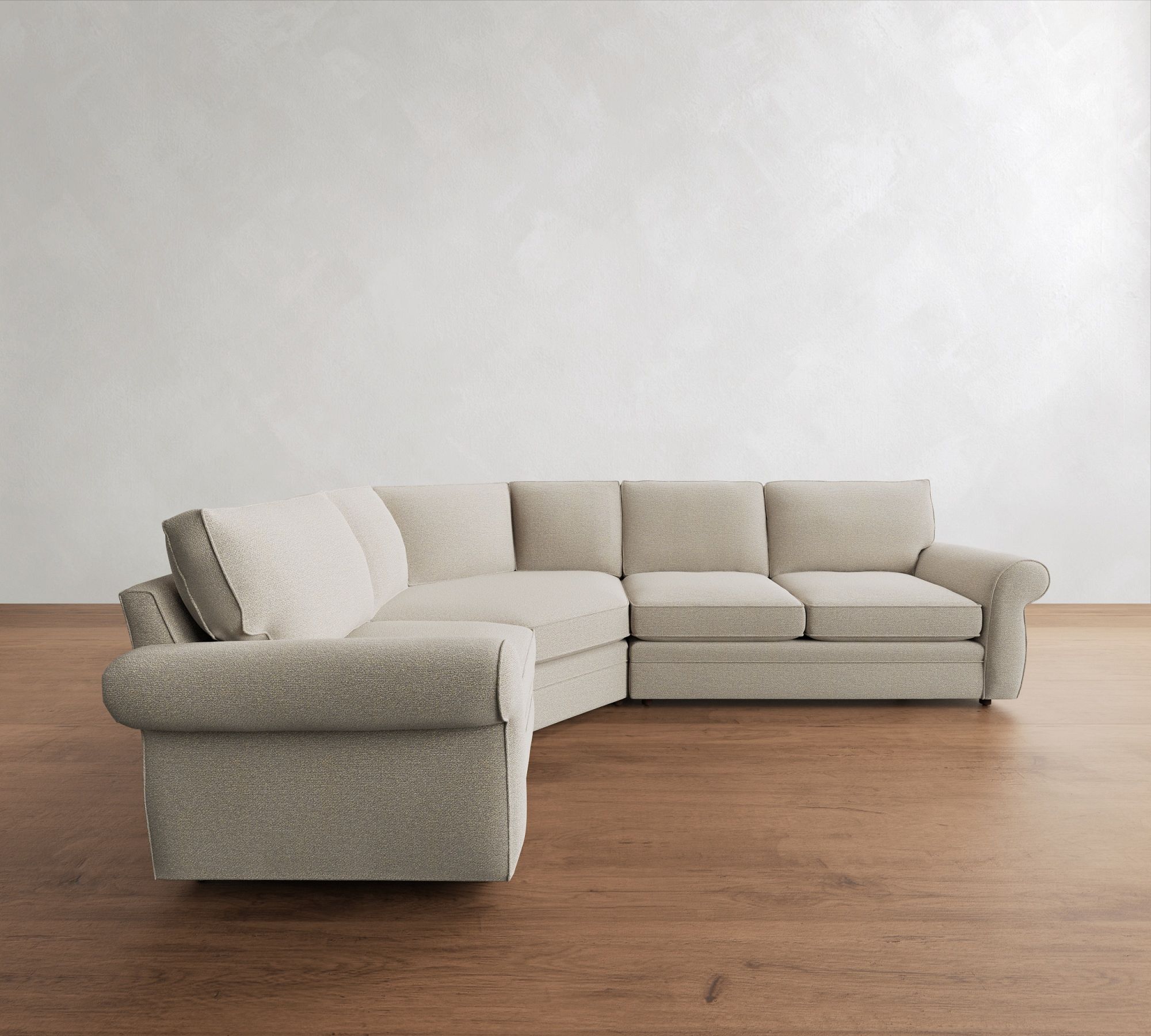 Pearce Roll Arm 3-Piece Wedge Sectional (122"–130") - thumbnail 3