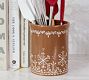 Gingerbread Stoneware Utensil Holder