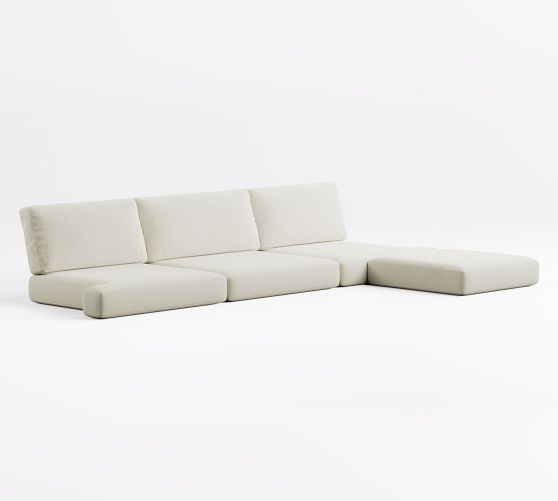 Huntington Slope Arm 4-Piece Ottoman Sectional Cushion Covers