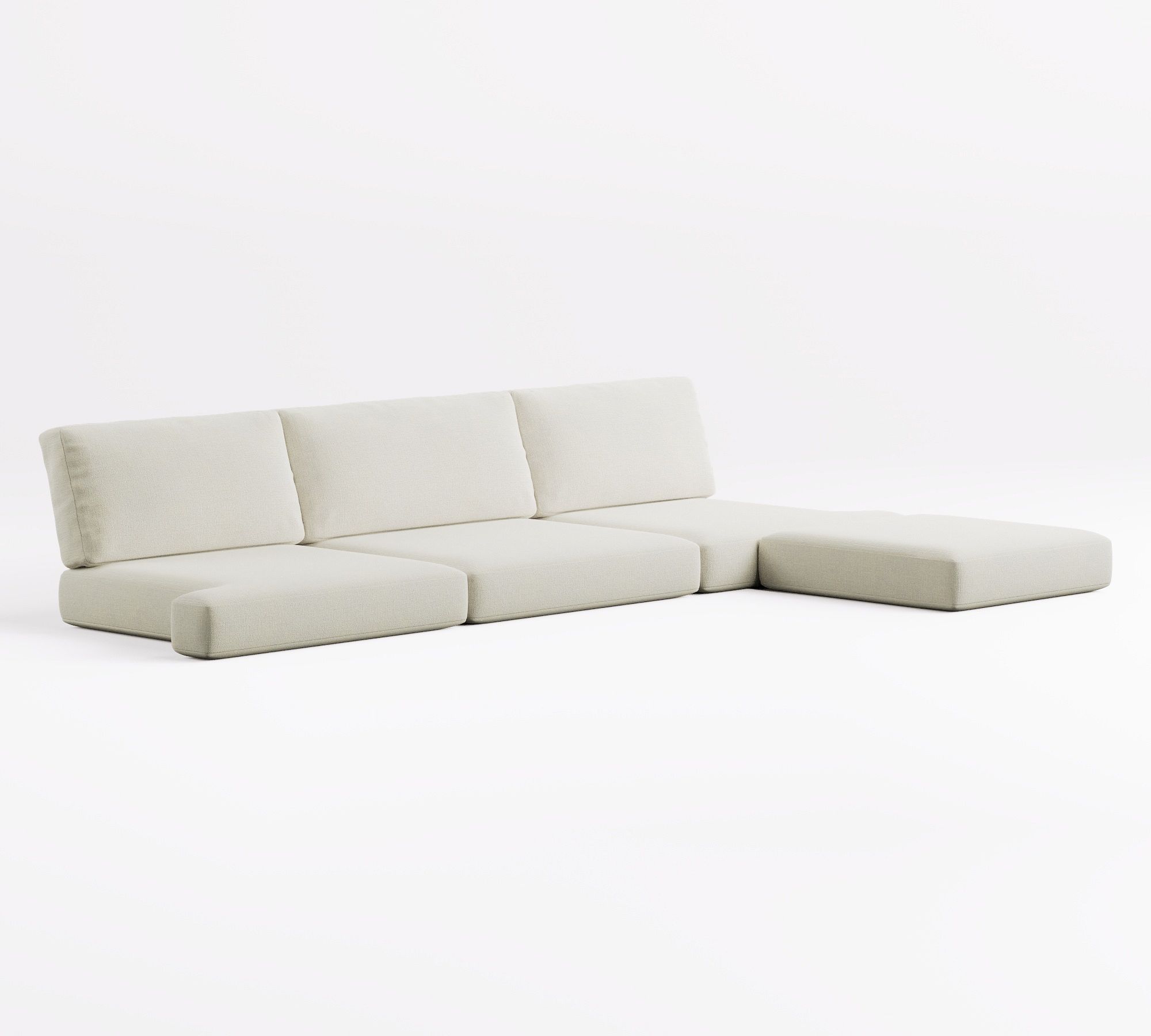 Huntington Slope Arm 4-Piece Ottoman Sectional Cushion Covers thumbnail 4