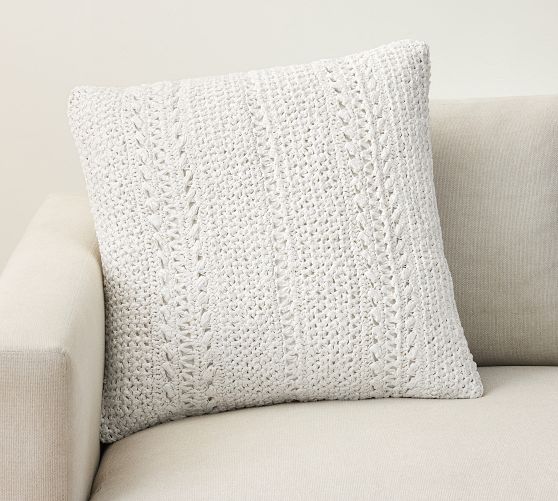 Braided Raffia Pillow Cover