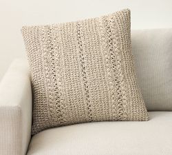 Braided Raffia Pillow Cover