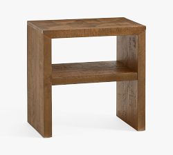 Reclaimed Parquet Rectangular Side Table (14")