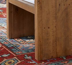 Reclaimed Parquet Rectangular Side Table (14")