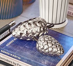 Brandon Maxwell Silver Pinyon Pinecone - Set of 2