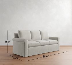 Cameron Modern Roll Arm Slipcovered Sleeper Sofa (56"&ndash;88")
