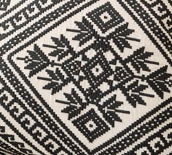 Fair Isle Embroidered Pillow Cover