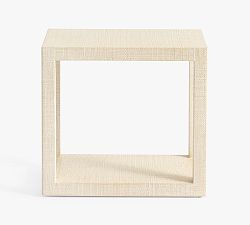 Open Box: Cape Woven Side Table - White Wash