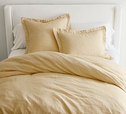Open Box: Belgian Flax Linen Duvet Cover, Twin/Twin XL - Daffodil