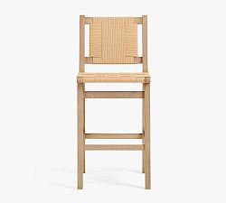 Open Box: Fenton Woven Bar Stool (18") - Seadrift