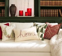 Home Plaid Back Knotted Lumbar Pillow Cover